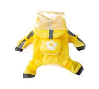 PETCUTE Chubasquero para Perros con Capucha,Ajustable Impermeables para Perros con Banda Reflectante,Cuatro Patas,Ligero Impermeable Chaqueta para Perros Pequeños y Medianos