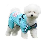 PETCUTE Chubasquero para Perros con Capucha,Impermeable para Perros con Collar Agujero y Tiras Reflectoras Seguras,Chaqueta para Cachorro Resistente al Agua para Perro Pequeño Medianos