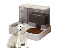 PETCUTE Comedero y Bebedero para Mascotas 2 en 1,Dispensador Automático de Alimentos para Perros,Dispensador Automático de Agua para Gatos,Dispensador de Agua y Alimentos,Lavable