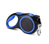 PETCUTE Correa de Perro Retráctil,Nailon Fuerte Correa Extensible para Perros con Mango Antideslizante,Bloqueo de un Botón Pausa Desbloquear,para Adiestramiento y Paseo hasta 50KG 8M Azul