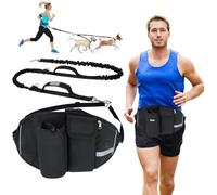 PETCUTE Correas para Perros Manos Libres, Elástica Regulable Correa Perro para Correr con Costuras Reflectantes,Cinturon Seguridad Adiestramiento Perro para Trotar Correr Caminar y Coche,165-250CM