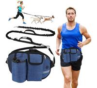 PETCUTE Correas para Perros Manos Libres, Elástica Regulable Correa Perro para Correr con Costuras Reflectantes,Cinturon Seguridad Adiestramiento Perro para Trotar Correr Caminar y Coche,165-250CM