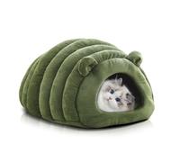 PETCUTE Cueva Lavable para Gato,Cama Tipo Cueva para Gatos,Suave Felpa Cálida Camas para Mascotas,Cama para Gatos de Interior con Cojín Extraíble
