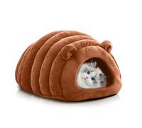 PETCUTE Cueva Lavable para Gato,Cama Tipo Cueva para Gatos,Suave Felpa Cálida Camas para Mascotas,Cama para Gatos de Interior con Cojín Extraíble
