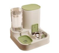 PETCUTE Dispensador Comida y Agua para Gatos y Perros, 2 en 1 Comedero Automatico y Bebedero Perro,Fácil de Limpiar,Alimentador Automatico Comida y Agua para Mascotas,Comida Seca y Húmeda