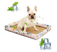 PETCUTE Esterilla Refrescante para Perros, Almohadilla de Refrigeración Automática para Mascotas,Cama Refrescante no tóxica para Perros y Gatos con Base Antideslizante,para Verano,M