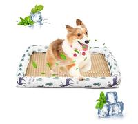 PETCUTE Esterilla Refrescante para Perros, Almohadilla de Refrigeración Automática para Mascotas,Cama Refrescante no tóxica para Perros y Gatos con Base Antideslizante,para Verano,L