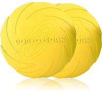 PETCUTE Frisbees para Perros de 2 Piezas,Frisbee de Juguete para Perros,Frisbee de Goma,Discos para Perros,Se Utiliza para Ejercitar Deportes al Aire Libre,para Lanzar, Entrenar,Jugar, Atrapar,ø15cm
