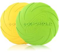 PETCUTE Frisbees para Perros de 2 Piezas,Frisbee de Juguete para Perros,Frisbee de Goma,Discos para Perros,Se Utiliza para Ejercitar Deportes al Aire Libre,para Lanzar, Entrenar,Jugar, Atrapar,ø18cm