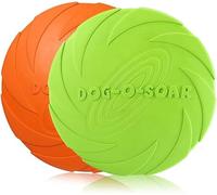 PETCUTE Frisbees para Perros de 2 Piezas,Frisbee de Juguete para Perros,Frisbee de Goma,Discos para Perros,Se Utiliza para Ejercitar Deportes al Aire Libre,para Lanzar, Entrenar,Jugar, Atrapar,ø20cm