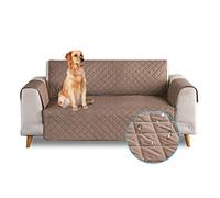 PETCUTE Funda de sofá 2 plazas Cubre Sofas Impermeable Protector de sofá Antideslizante Acolchado Sofas Fundas para Perros café
