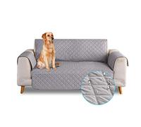 PETCUTE Funda de sofá 3 plazas Cubre Sofas Impermeable Protector de sofá Antideslizante Acolchado Sofas Fundas para Perros Gris