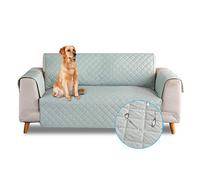 PETCUTE Funda de sofá 3 plazas Cubre Sofas Impermeable Protector de sofá Antideslizante Acolchado Sofas Fundas para Perros Vert