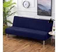 PETCUTE Funda de sofá Clic clac elástica Funda Sofa sin reposabrazos Funda de sofá Cama Azul Oscuro