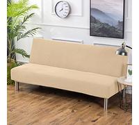 PETCUTE Funda de sofá Clic clac elástica Funda Sofa sin reposabrazos Funda de sofá Cama Beige