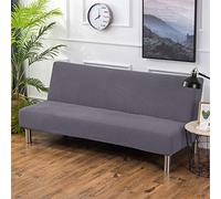 PETCUTE Funda de sofá Clic clac elástica Funda Sofa sin reposabrazos Funda de sofá Cama Gris