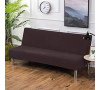 PETCUTE Funda de sofá Clic clac elástica Funda Sofa sin reposabrazos Funda de sofá Cama Marron Oscuro