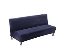 PETCUTE Funda de sofá elástica sin reposabrazos Funda de sofá Cama Fundas de Clic clac Azul Oscuro