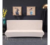 PETCUTE Funda de sofá elástica sin reposabrazos Funda de sofá Cama Fundas de Clic clac Beige