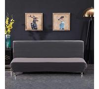 PETCUTE Funda de sofá elástica sin reposabrazos Funda de sofá Cama Fundas de Clic clac Gris Oscuro