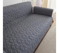 PETCUTE Funda de Sofá Impermeable,Fundas Sofa 1/2/3/4 Plazas,Decorativas Fundas de Sofa Ajustables con Reposabrazos,Banda Elástica,Lavables,Protector Sofa de Muebles(Gris,2 Plazas)