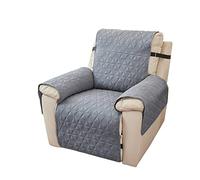 PETCUTE Fundas de Silla Reclinables Impermeables,Reversible,Funda para Silla Relax,Funda de Asiento Reclinable Lavable con Correas Elásticas para Niños, Perros, Mascotas,Gris