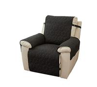 PETCUTE Fundas de Silla Reclinables Impermeables,Reversible,Funda para Silla Relax,Funda de Asiento Reclinable Lavable con Correas Elásticas para Niños, Perros, Mascotas,Negro