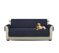 PETCUTE Fundas de Sofa Acolchado Cubre Sofa Protector de sofá para Mascotas Azul Profundo 3 plazas