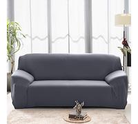 PETCUTE Fundas de sofá elasticas Protector de sofá Funda Elastica Chaise Longue Cubre Sofa Elastico Funda Sillon Gris 4 plazas