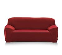 PETCUTE Fundas de sofá elasticas Protector de sofá Funda Elastica Chaise Longue Cubre Sofa Elastico Funda Sillon Vino Rojo 2 plazas