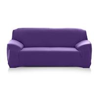PETCUTE Fundas de sofá elasticas Protector de sofá Funda Elastica Chaise Longue Cubre Sofa Elastico Funda Sillon Púrpura 3 plazas