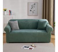 PETCUTE Fundas para sofá elásticas Cubre Sofa Fundas de sofá Terciopelo de 2 plazas sofá Fundas de Grueso Azul