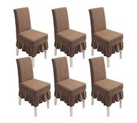 PETCUTE Fundas para sillas de Comedor Fundas elasticas para sillas Respaldo Alto 6 Piezas