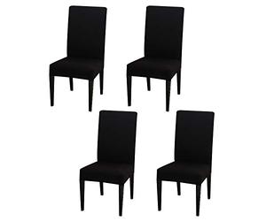 PETCUTE Fundas para Sillas de Comedor Pack 4,Fundas Sillas Ajustables,Modernas Funda Protectora de Silla Lavable Extraíble para Hogar, Cocina, Restaurante, Fiesta, Boda
