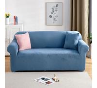 PETCUTE Fundas para sillón elásticas Cubre sillón Fundas Sofa de Terciopelo Gruesas Fundas para sofás Azul Claro