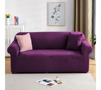 PETCUTE Fundas para sofá elásticas Cubre Sofa Fundas de sofá Terciopelo de 2 plazas sofá Fundas de Grueso Púrpura