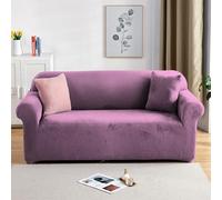 PETCUTE Fundas para sofá elásticas Cubre Sofa Fundas de sofá Terciopelo de 2 plazas sofá Fundas de Grueso Violeta Claro