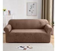 PETCUTE Fundas para sofá elásticas Cubre Sofa Fundas de sofá Terciopelo de 2 plazas sofá Fundas de Grueso Camello