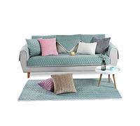 PETCUTE Fundas Sofa Chaise Longue Cubre Sofa Acolchado Fundas para Sofa sin Brazos Antideslizante Verde 110X240cm
