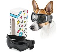 PETCUTE Gafas de Sol para Perros,Protección UV Gafas de Perro, Resistentes al Agua, Resistentes al Viento,Superfrescas Gafas De Sol para Perros De Mascotas con Correas Ajustables y Marco Blando