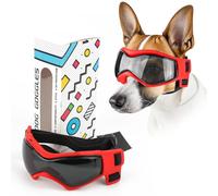 PETCUTE Gafas de Sol para Perros,Protección UV Gafas de Perro, Resistentes al Agua, Resistentes al Viento,Superfrescas Gafas De Sol para Perros De Mascotas con Correas Ajustables y Marco Blando