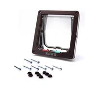 PETCUTE Gateras Puerta Magnética Puerta para Mascotas Manual de 4 vías de Bloqueo Puerta Gato y Perro