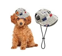 PETCUTE Gorra de Béisbol del Perro Mascota,Ajustable Sombrero para Perro con Agujeros,Protector Solar Gorra de Visera para Perro para Deportes al Aire Libre,Gorra para Perros con Barboquejo Ajustable