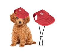 PETCUTE Gorra de Béisbol del Perro Mascota,Ajustable Sombrero para Perro con Agujeros,Protector Solar Gorra de Visera para Perro para Deportes al Aire Libre,Gorra para Perros con Barboquejo Ajustable