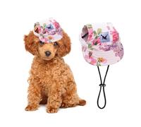 PETCUTE Gorra de Béisbol del Perro Mascota,Ajustable Sombrero para Perro con Agujeros,Protector Solar Gorra de Visera para Perro para Deportes al Aire Libre,Gorra para Perros con Barboquejo Ajustable