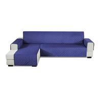 PETCUTE Impermeable Fundas para Sofa Chaise Longue 3 Plazas,Fundas Sofas Universal,Cubre Sofa Chaise Longue Anti Gatos y Perro Lzquierda 240X270cm