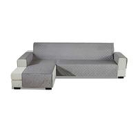 PETCUTE Impermeable Fundas para Sofa Chaise Longue 3 Plazas,Fundas Sofas Universal,Cubre Sofa Chaise Longue Anti Gatos y Perro Lzquierda 240X270cm
