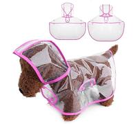 PETCUTE Impermeable para Perros, 100% Impermeable Chaqueta para Perros, Poncho Impermeable para Perros con Capucha, Resistente a la Lluvia y al Viento, Chubasquero para Perros Pequeños