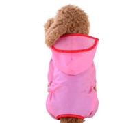 PETCUTE Impermeable para Perros con Capucha y Collar Agujero,Ultra-Light Transpirable Chubasquero para Perros,Impermeable 100% Chaqueta para Lluvia para medianos Perro de Raza Grande,Rosado,M