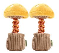 PETCUTE Juguetes para Perros Indestructibles,Juguete de Peluche para Perro 2 Piezas,Juguete Interactivo para Cachorros,Juguetes Masticables para Perros,Ideal para Perros Pequeños y Medianos
